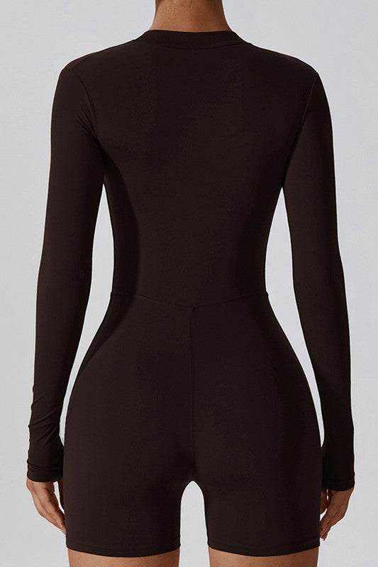 Solid sports jumpsuit