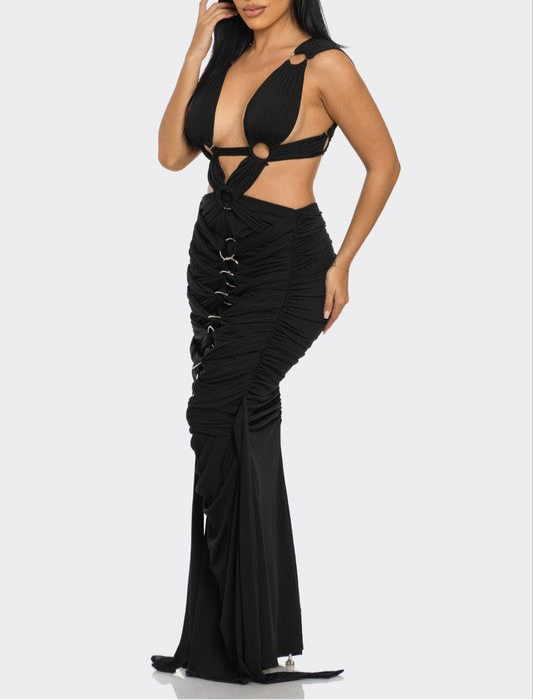 Sahara Mystique Pleated Gown