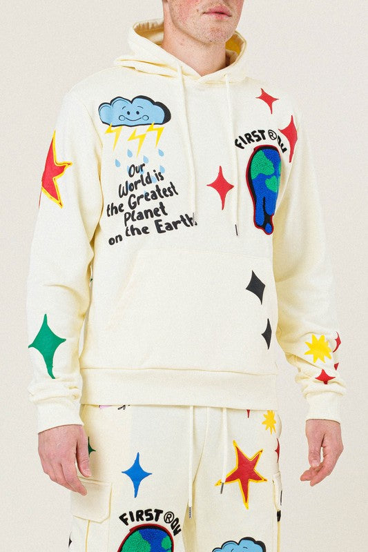 Cream Pullover Hoodie