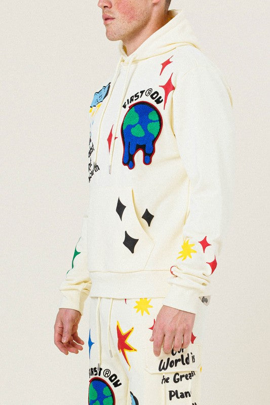Cream Pullover Hoodie