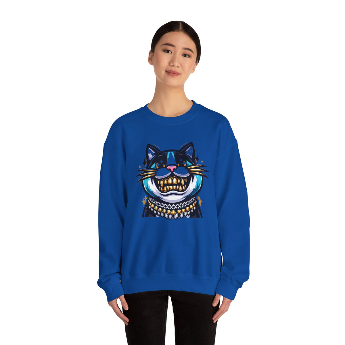 Smile For Me Grillz Sweatshirt - Funny Streetwear Vibes