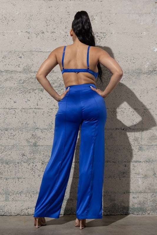 Come and get me THREE PIECE SATIN SET