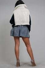 Load image into Gallery viewer, Denim and Knit Multi Fabric Jacket
