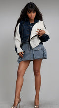 Load image into Gallery viewer, Denim and Knit Multi Fabric Jacket
