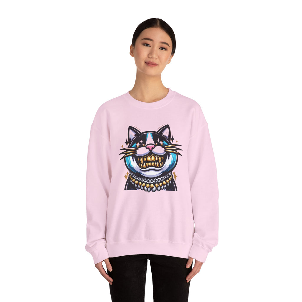 Smile For Me Grillz Sweatshirt - Funny Streetwear Vibes