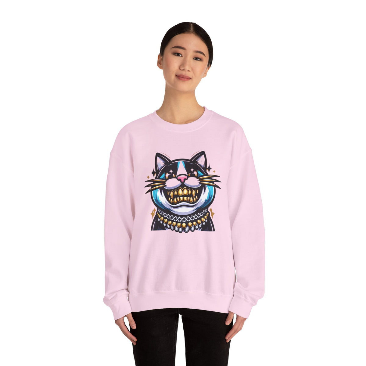 Smile For Me Grillz Sweatshirt - Funny Streetwear Vibes