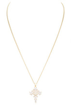 Load image into Gallery viewer, CZ Eye Cross Pendant Necklace
