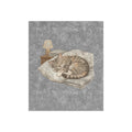Crushed Velvet Blanket — Cozy Cat Sleeping Print Throw