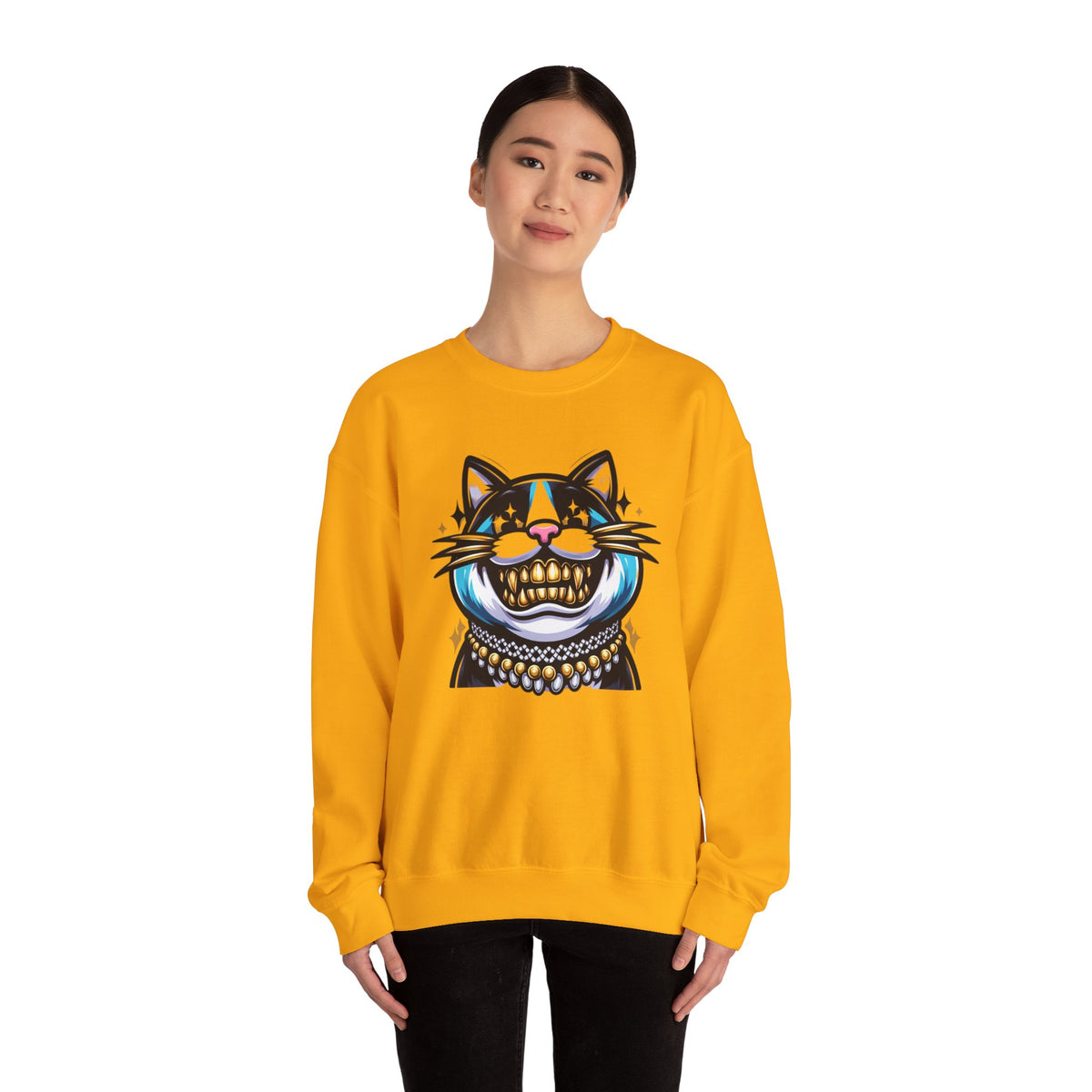 Smile For Me Grillz Sweatshirt - Funny Streetwear Vibes