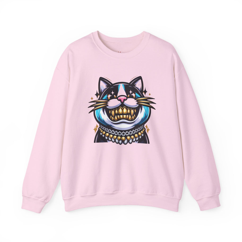Smile For Me Grillz Sweatshirt - Funny Streetwear Vibes