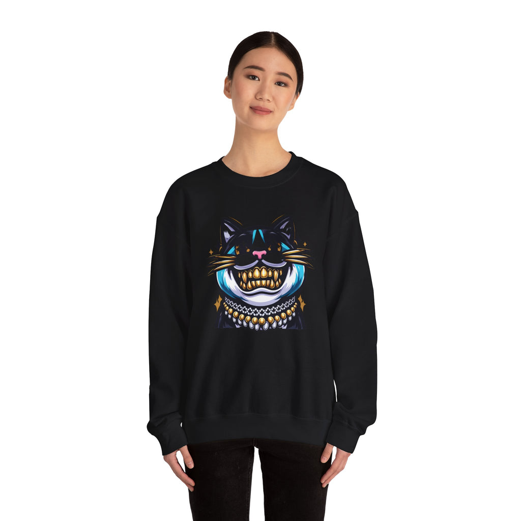 Smile For Me Grillz Sweatshirt - Funny Streetwear Vibes